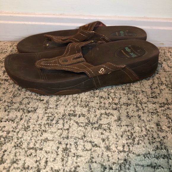 Sketchers Brown Tone Up While You Run Sandals Size 9 - Picture 5 of 9